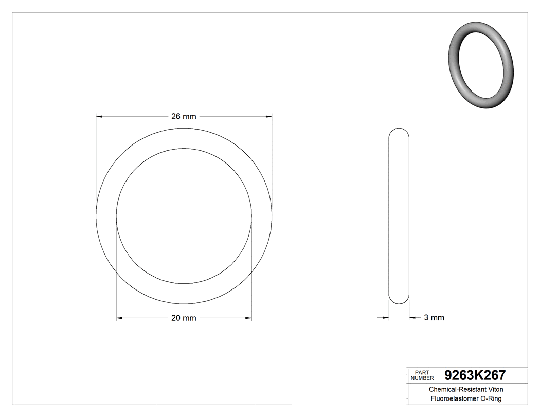 Technical drawing - 9263K267
